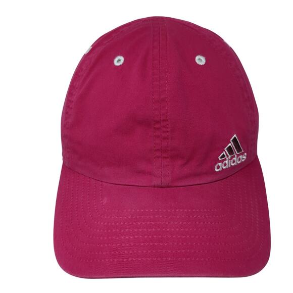 Adidas Strapback Hat Pink One Size Adjustable Embroidered 3 Stripes - Picture 1 of 8